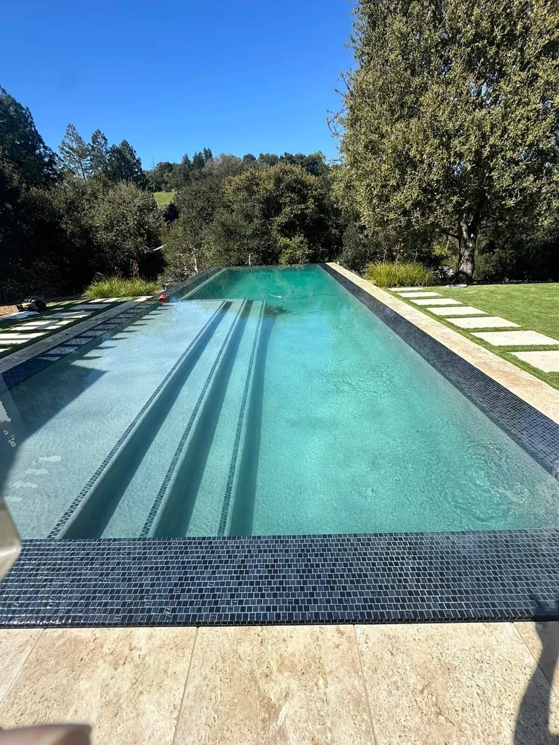 Beautiful custom pool built by Infinity E. Pools in Northern California