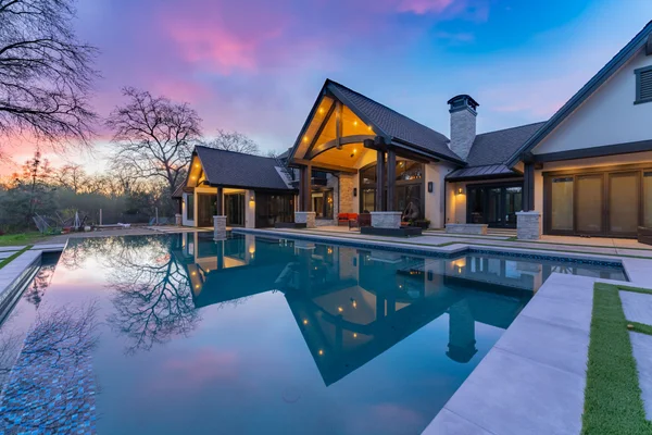 Waterfall Feature by Infinity E. Pools in Northern California